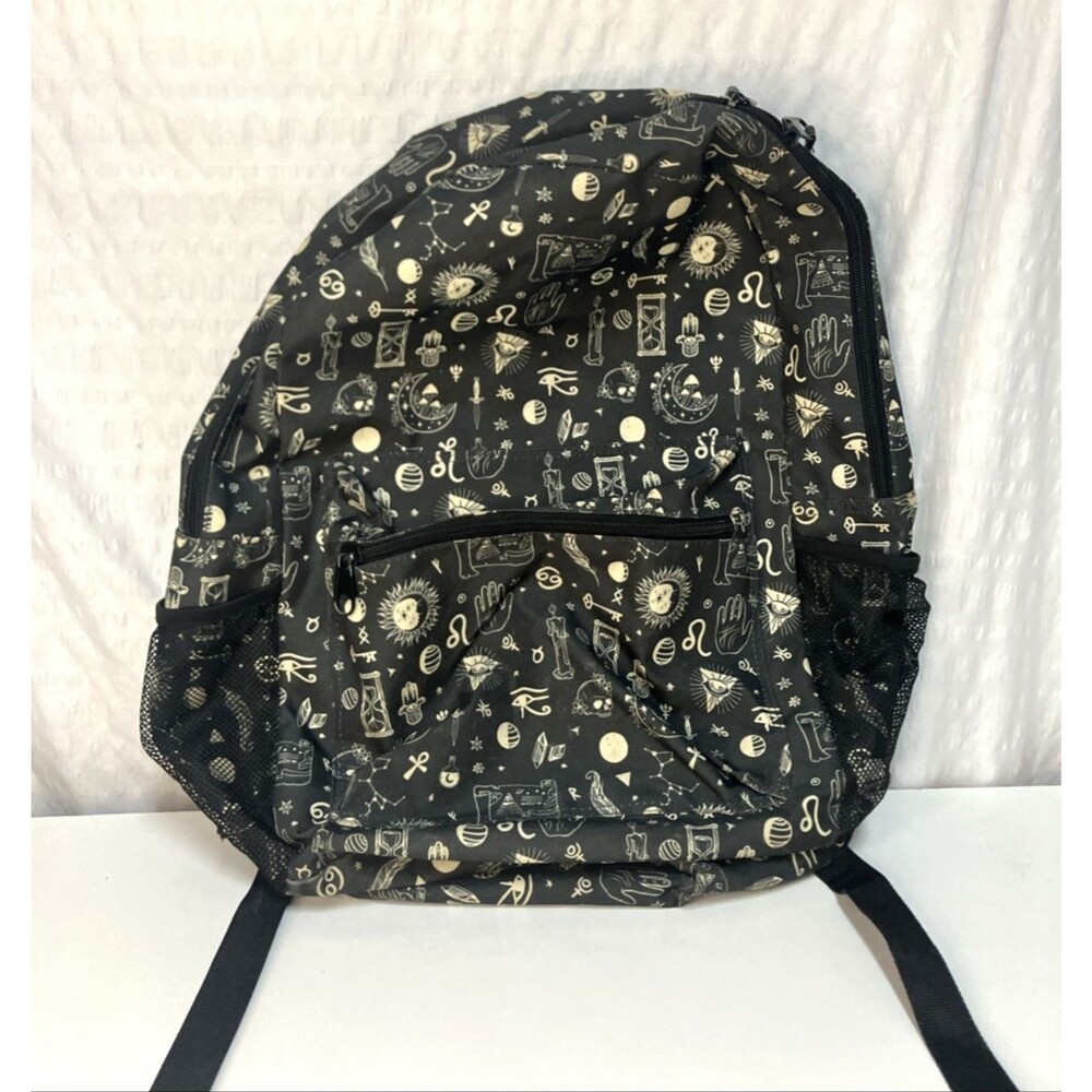 Mushrooms Moons & Crystals Backpack 12”x6”x17”